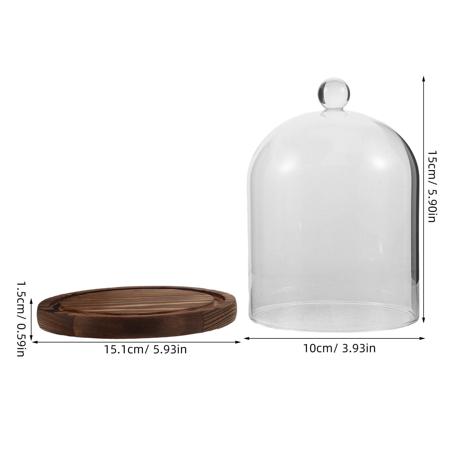 Clear Glass Bell Jar Dome for  – Plastic Dome Clear Bewertung und Preis